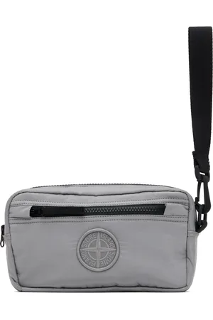 Stone Island Gray Nylon Metal ECONYL Pouch