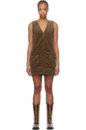 Ganni Brown Corduroy Minidress