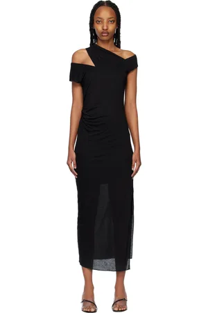 Helmut Lang Navy Scala Midi Dress
