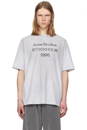 Acne Studios Gray Relaxed Fit Logo T-shirt