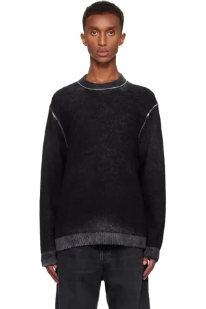 Acne Studios Black Printed Crewneck Sweater