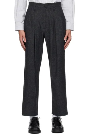 UNIFORM Gray Two Tuck Trousers