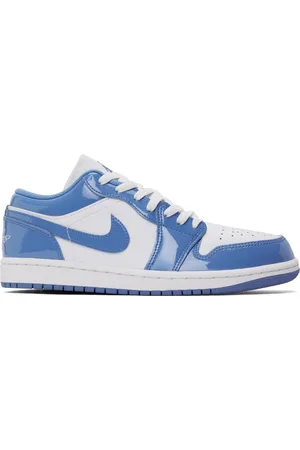Nike White & Blue Air Jordan 1 Low SE Sneakers