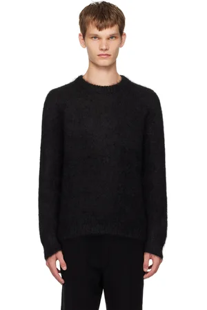 Solid Black Crewneck Sweater
