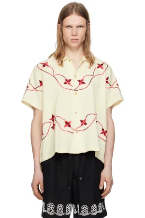 HARAGO Off-White Dainty Embroidered Shirt