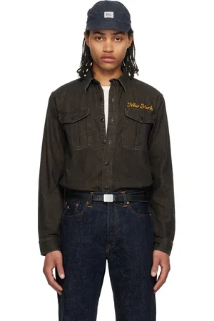 Ralph Lauren Black Embroidered Work Denim Shirt