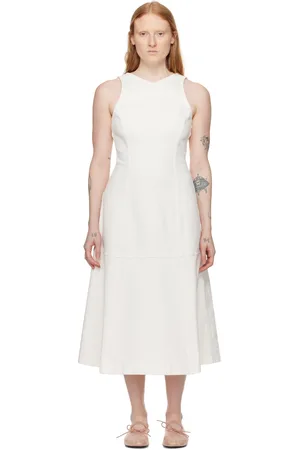 Proenza Schouler Off-White White Label Arlet Denim Midi Dress