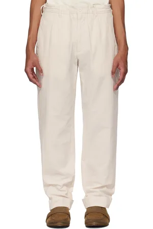 ENGINEERED GARMENTS Beige & White Andover Trousers