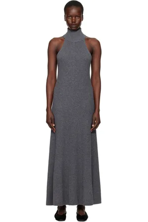 Lisa Yang Gray Amannda Maxi Dress