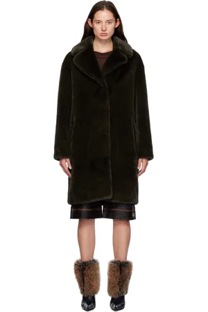 Stand Studio Brown Camille Faux-Fur Cocoon Coat