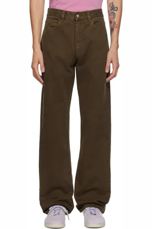 CARNE BOLLENTE Brown Embroidered Jeans