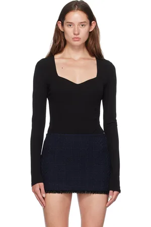 Givenchy Black Sweetheart-Neck Bodysuit