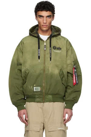 A Bathing Ape Khaki Alpha Industries Edition MA-1 Reversible Bomber Jacket