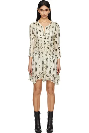 Isabel Marant Beige & Black Octavia Minidress