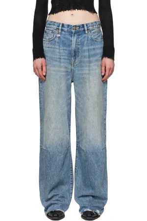 R13 Blue Wayne Articulated Knee Jeans