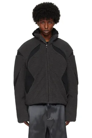 HELIOT EMIL Black & Gray Custos Fleece Jacket