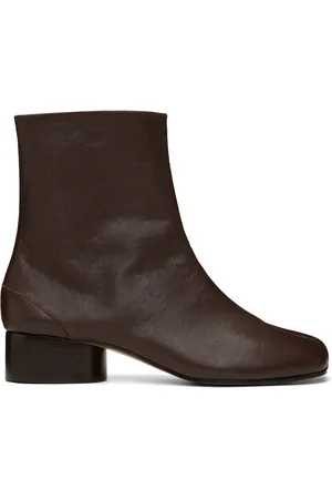Maison Margiela Brown Tabi Ankle Boots