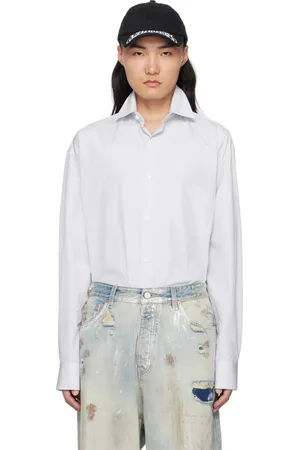 Vetements White & Blue Pinstripe Shirt