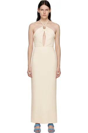 Staud Off-White Abigail Midi Dress