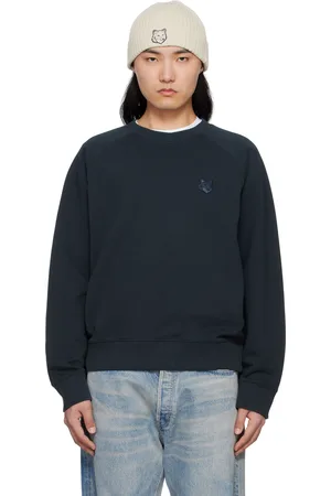 Maison Kitsuné Navy Bold Fox Head Patch Oversize Sweatshirt