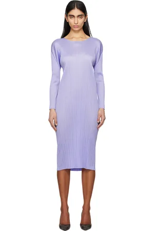 PLEATS PLEASE ISSEY MIYAKE Purple Monthly Colors February Midi Dress