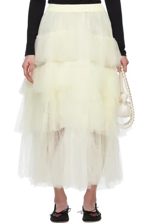 Simone Rocha Off-White Long Tutu Midi Skirt