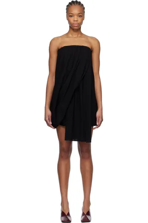 J.W.Anderson Black Draped Bustier Minidress