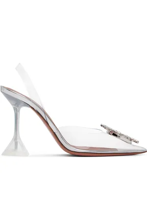 Amina Muaddi Begum Glass Sling Heels