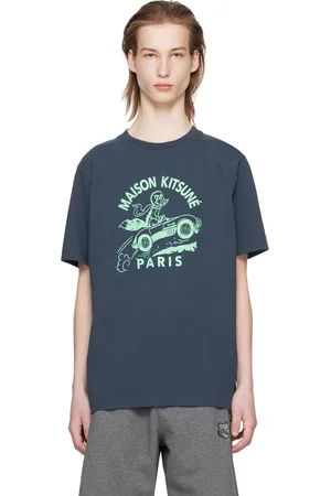 Maison Kitsuné Navy Racing Fox T-Shirt