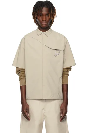 HELIOT EMIL Beige S/S Nylon Carabiner Shirt