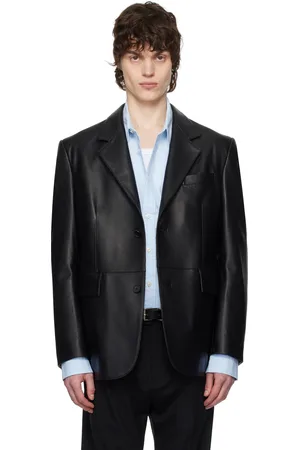 Tonywack Single-Breasted Leather Blazer