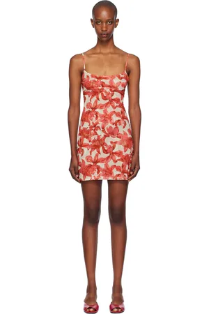 Miaou Beige & Red Anya Minidress
