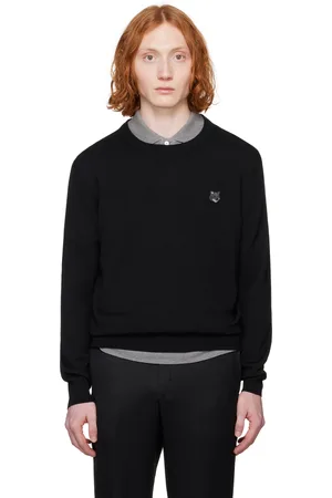 Maison Kitsuné Black Bold Fox Head Patch Regular Sweater