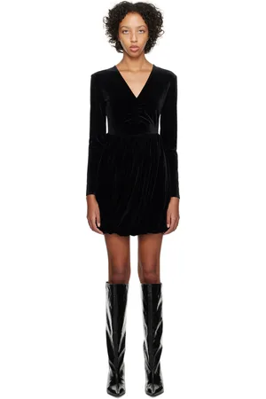 Ganni Black Balloon Minidress