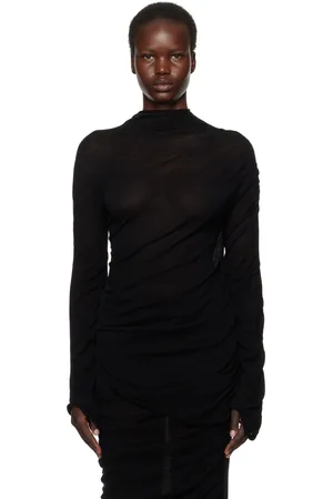 Issey Miyake Black Ambiguous Wool Sweater