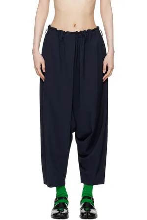 Issey Miyake Navy Seamless Trousers