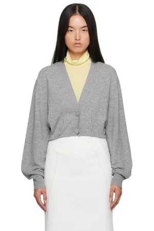 DRIES VAN NOTEN Gray Cashmere Cardigan