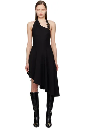 VERSACE Black Baroque Buckle Minidress