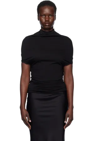 Rick Owens Black Hollywood Jersey Shroud T-shirt