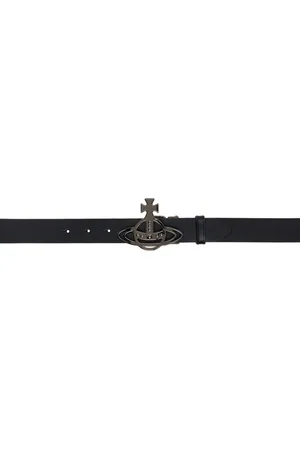 Vivienne Westwood Black Line Orb Buckle Belt