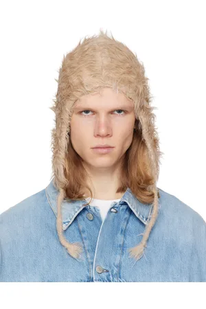 Acne Studios Beige Fluffy Beanie