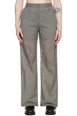 AMOMENTO Gray Layered Reversible Trousers