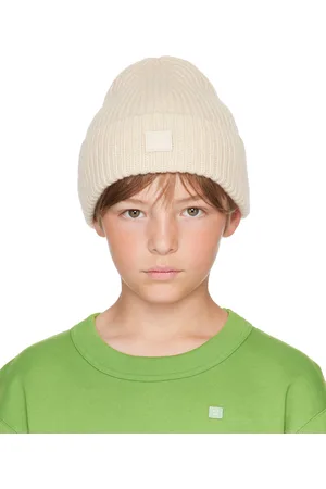 Acne Studios Kids Beige Patch Beanie