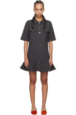 Ganni Gray Heavy Fleece Minidress