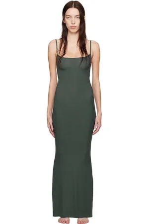 SKIMS Khaki Soft Lounge Long Slip Dress