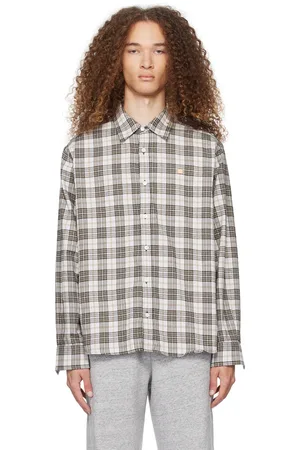 Acne Studios White & Black Button-Up Shirt
