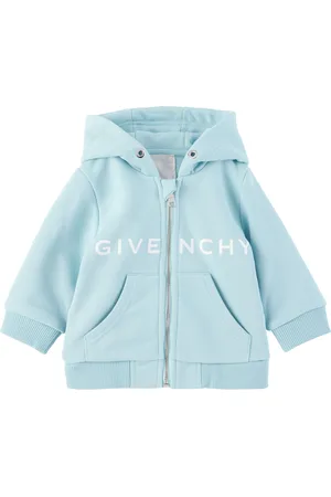Givenchy Baby Blue Zip-Up Track Hoodie
