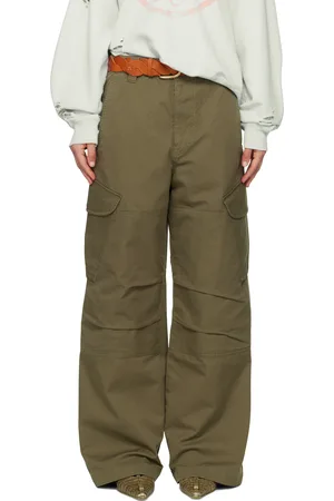 Acne Studios Green Dry Cotton Twill Cargo Pants