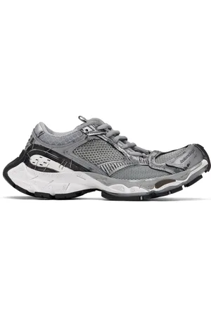 Balenciaga Gray & Silver Stapler Sneakers