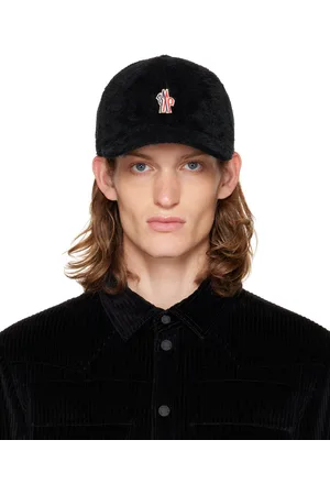 Moncler Black Embroidered Cap